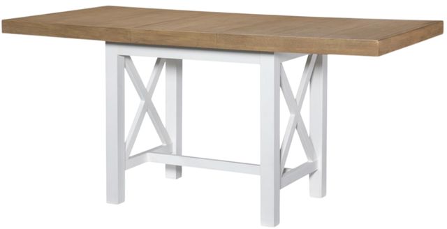 Legacy Classic Franklin Harvest Oak Counter Table with Natural White Base-2
