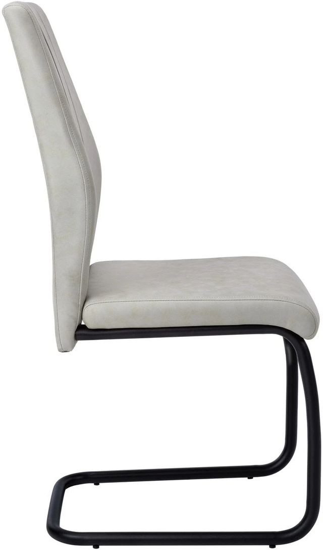 Monarch Specialties Inc. 2-Piece Grey Side Chair Set with Black Metal Bases-3