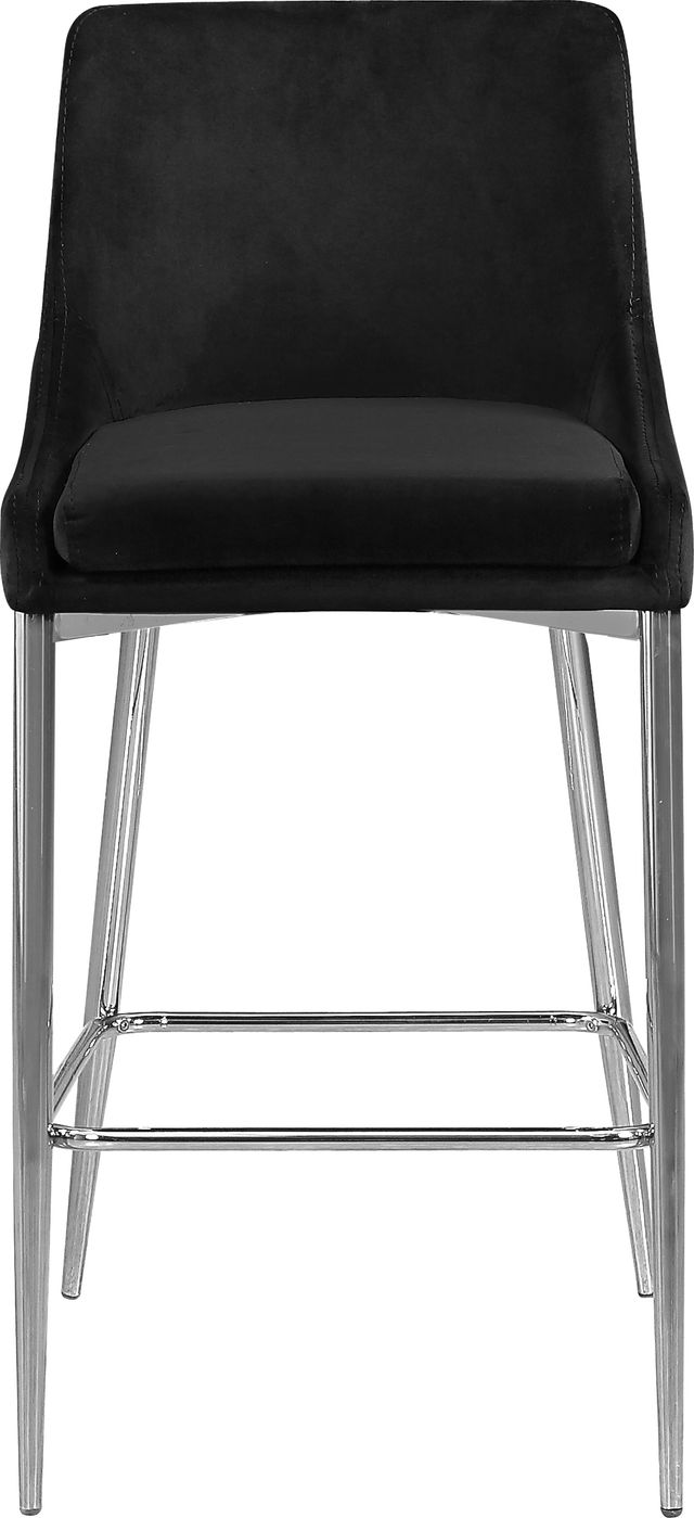 Meridian Furniture Karina Black Velvet Counter Stool-2