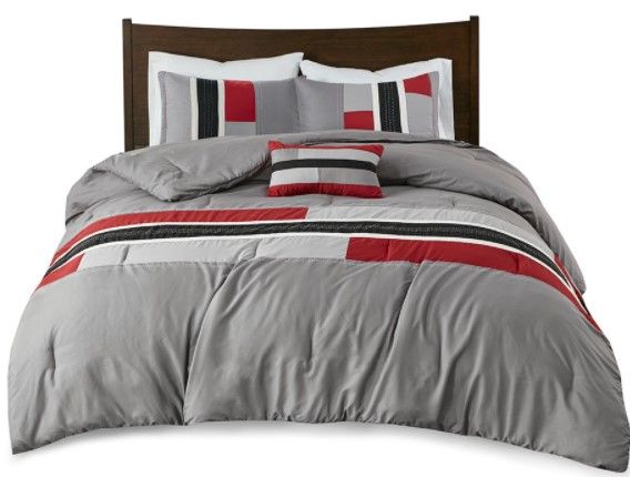 Olliix by Mi Zone Pipeline Red Twin/Twin XL Comforter Set-0