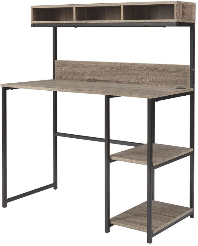 Signature Design by Ashley® Daylicrew Grayish Brown Office Desk and Hutch-1