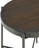 Elements International Vienna Dark Brown End Table with Black Base-3