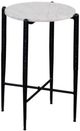 Steve Silver Co. Loxie White End Table with Black Base-0