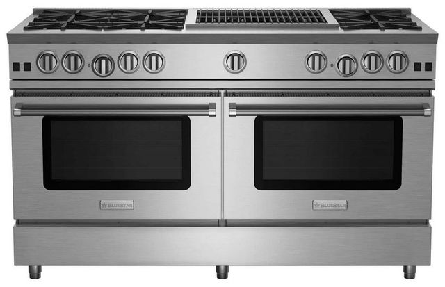 BlueStar® RNB Series 60" Stainless Steel Pro Style Natural Gas Range-0