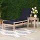 Linon Svana Natural/Navy Fabric/Wood Outdoor Chaise Lounger-1