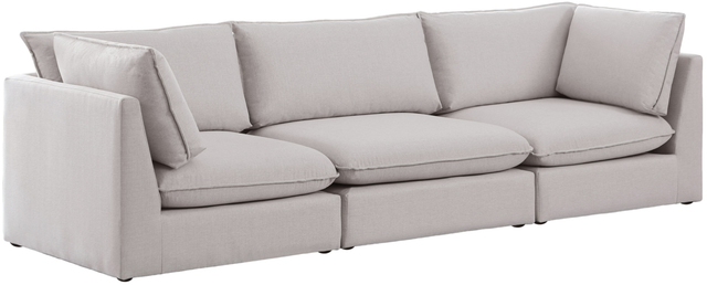 Meridian Furniture Mackenzie Beige 120" Linen Fabric Modular Sofa-0