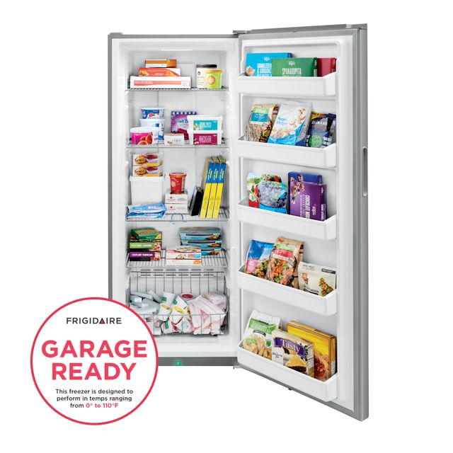 Frigidaire® 15.5 Cu. Ft. Brushed Steel Upright Freezer-2