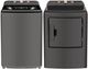 Midea® Metallic Gray Agitator Top Load Washer and Electric Dryer Laundry Pair-0