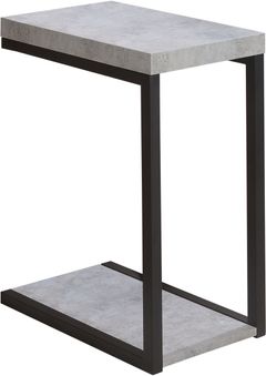 Coaster® Beck Cement  Accent Table with Black Metal Base
