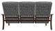 Telescope Casual St. Catherine Agra Classic/Kona Aluminum/Fabric Outdoor MGP Cushion Three-Seat Sofa with Chestnut Rustic Arms-3
