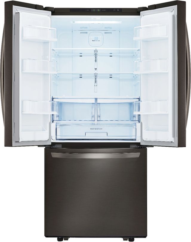 LG 30" 21.8 Cu. Ft. 3-Door French Door Refrigerator-Black Stainless Steel-1