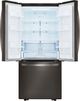 LG 30" 21.8 Cu. Ft. 3-Door French Door Refrigerator-Black Stainless Steel-1