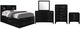 Global Furniture USA Linda 5-Piece Black Queen Bedroom Set-0