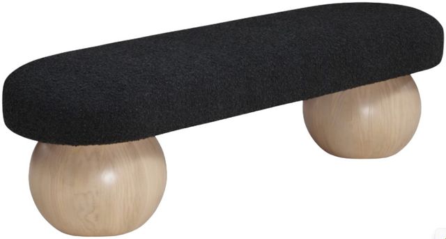 Meridian Furniture Bowie Black/Natural Bench-0
