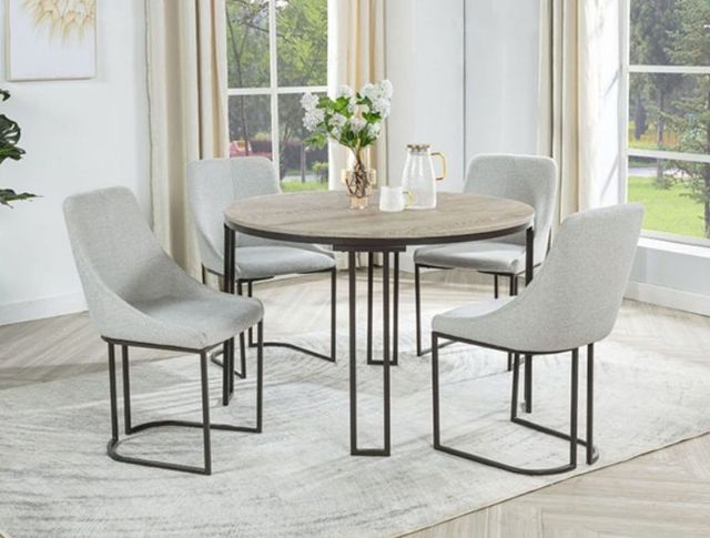 Crown Mark Verano Gray Upholstered Dining Side Chair-1