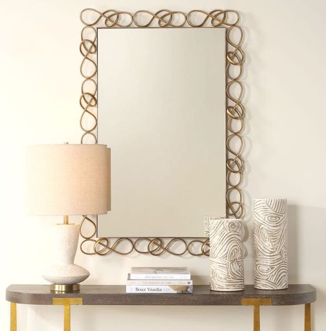 Uttermost® Twist It Antique Brass Mirror-2
