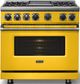 Viking® 7 Series 36" Daffodil Pro Style Dual Fuel Range with Griddle-4