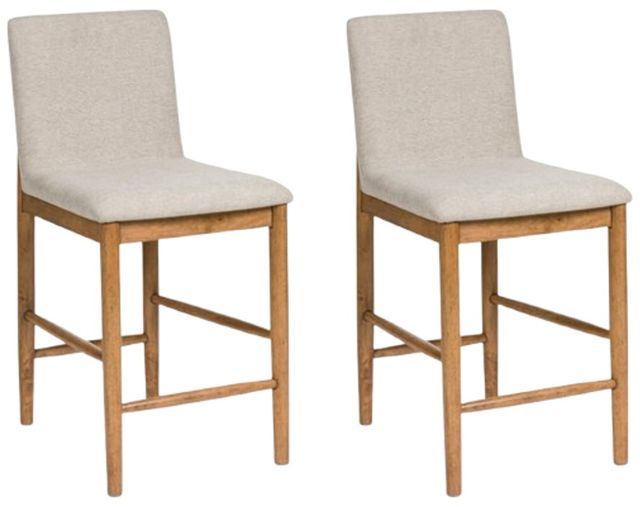 Millennium® by Ashley Isanti Light Brown Upholstered Bar Stool-4