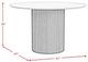 Elements International Sylvie White Faux Marble Top Dining Table with Natural Base-2