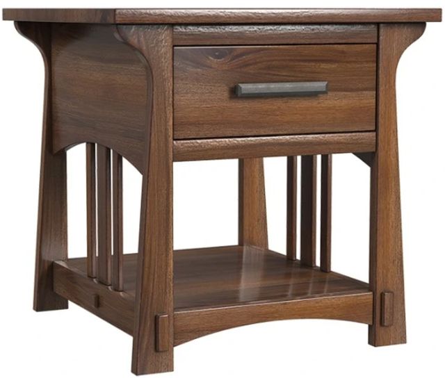 A-America® Eldora Saddle Brown End Table-0