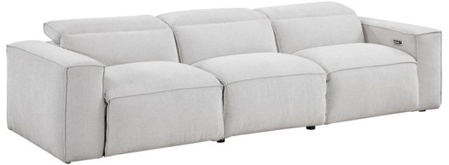 Homelegance® Phoebe Light Gray Power Double Reclining Sofa with Power Headrests-2