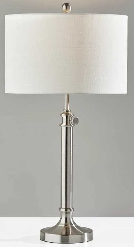 Adesso® Barton Brushed Steel Table Lamp-0