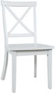 Jofran Inc. Eastern Tides Brushed White X Back Dining Chair-0