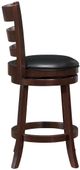 Homelegance® Edmond Black/Dark Cherry Swivel Counter Chair-3