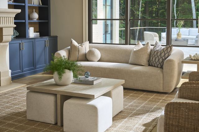 Universal Explore Home™ Oasis Dockside Cocktail Table with 4 Ottoman-1