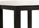 Elements International Marcello Black End Table with White Marble Top-3