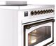 Ilve® Nostalgie II Noblesse 36'' White Pro Style Induction Range with Burnished Trim-4