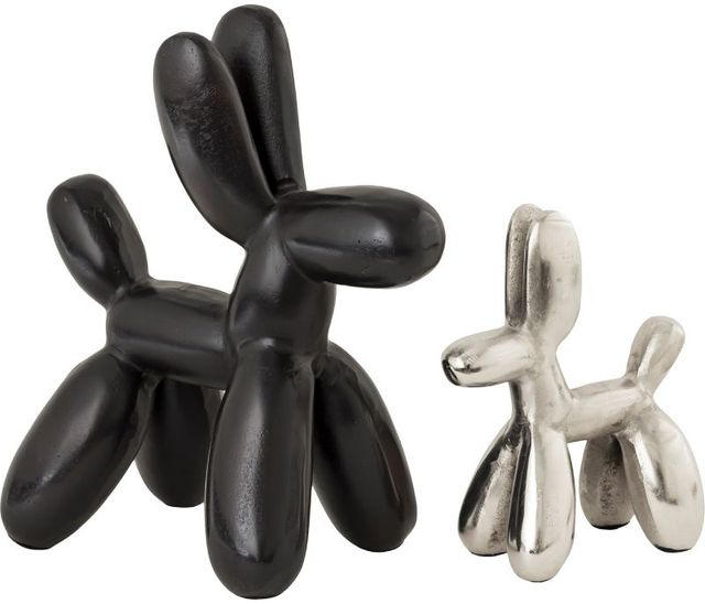 Renwil® Alkera Set of 2 Bronze and Raw Nickel Dog Statues-1