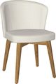 Amisco Customizable Beatrice Dining Arm Chair with Upholstered Seat and Backrest with Solid Wood Base-0
