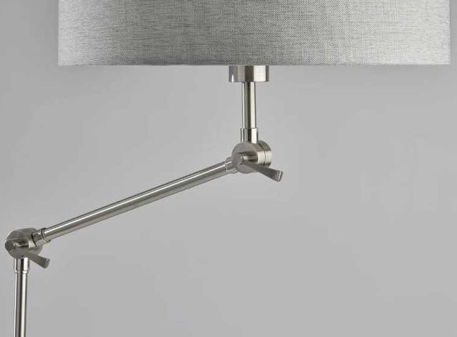 Adesso® Willard Brushed Steel Joint Floor Lamp-3