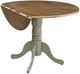 John Thomas Furniture® Dining Essentials Hickory Round Drop Leaf Table Top with Stone Pedestal Base-0