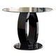 Furniture of America® Lodia Glass Top Round Table with Black Base-0