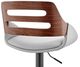 Armen Living Karter Gray/Walnut/Black Adjustable Bar Stool-4