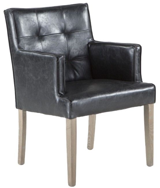Home Trends & Design Madison Black/Light Brown Arm Chair-0