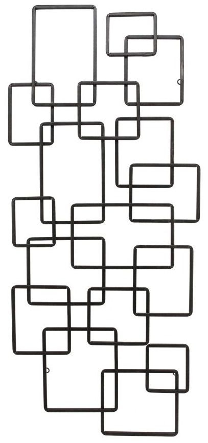 Moe's Home Collection Squares Black Steel Wall Decor-0