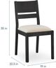 Bassett® Furniture Origins Spence Carbon Dining Chair with Nomad Cream Upholstered Seat-2