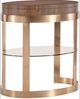 Hooker® Furniture Eleana Light Caramel Oval Nightstand with Sunlit Bronze Base-3