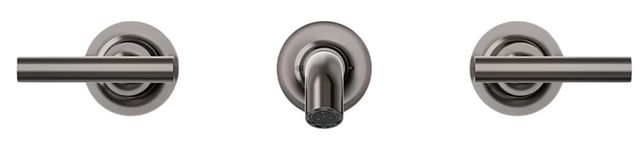 KOHLER® Purist® Vibrant Titanium Wall-Mount Bathroom Sink Faucet Trim with Lever Handles-1