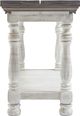Signature Design by Ashley® Havalance Gray Flip Top Sofa Table with Vintage White Base-3