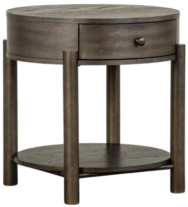 Magnussen Home® Hadleigh Black Coffee Bean Round End Table-0