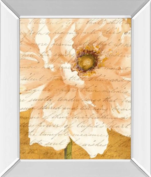 Classy Art Beautiful Cream Peonies Script Il Wall Art-0