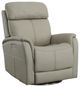 Flexsteel® View Light Gray Swivel Power Recliner with Power Headrest and Lumbar-0
