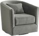 Elements International Stanton Mercer Gunmetal Swivel Chair-0