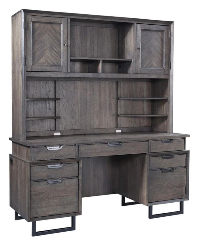 aspenhome® Harper Point Fossil 66'' Credenza and Hutch-0