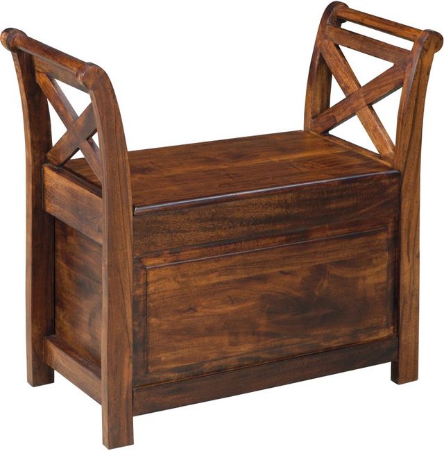Signature Design by Ashley® Abbonto Warm Brown Bench-0