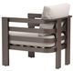 Zuo® Modern Bal Harbor Brown/White Aluminum Fabric Outdoor Accent Chair-4